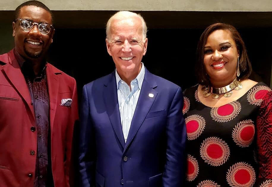 Fabrice Kombo and Joe Biden